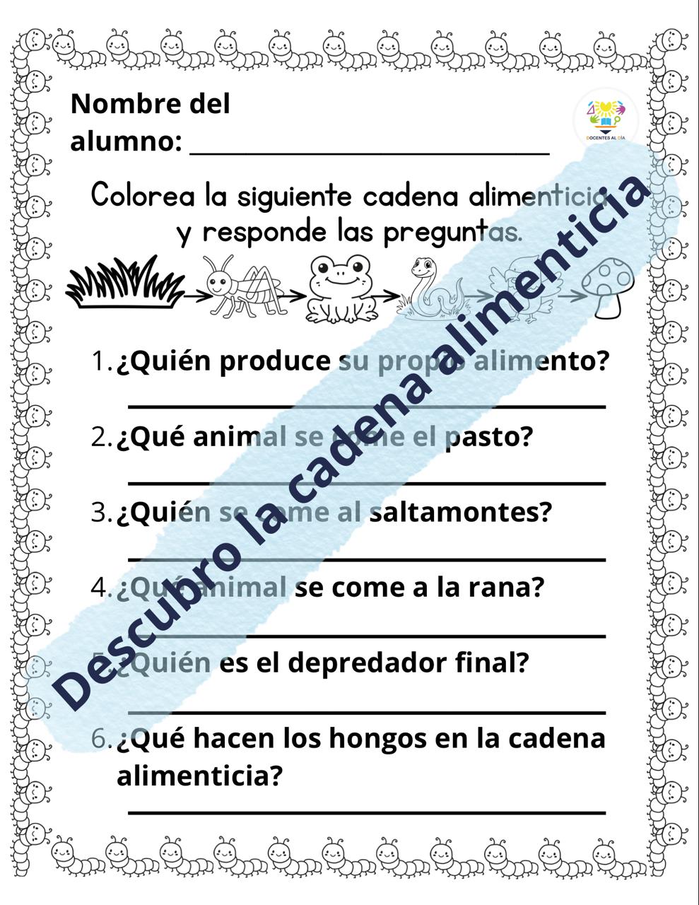 Descubro la cadena alimenticia