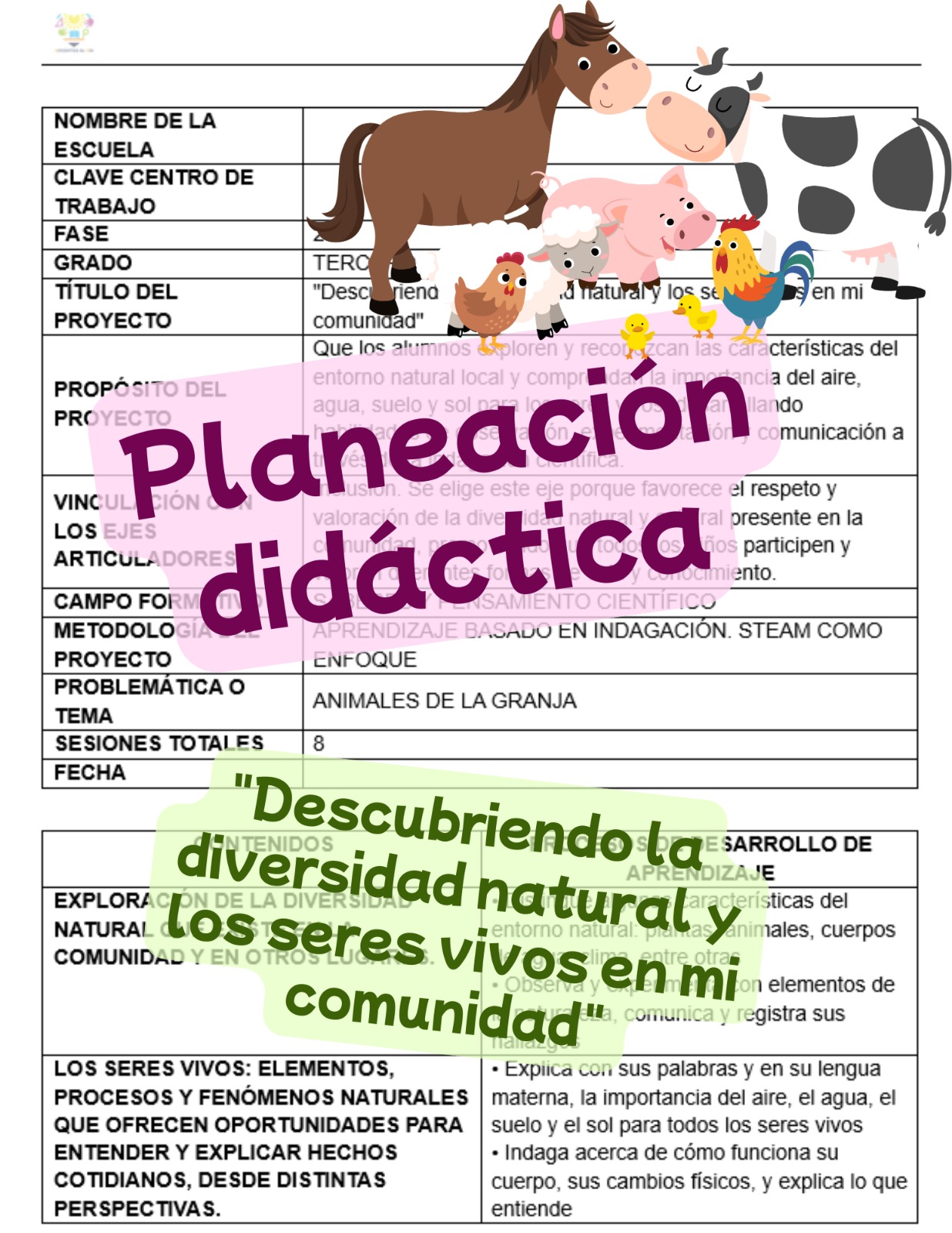 Descubriendo la diversidad natural y los seres vivos en mi comunidad