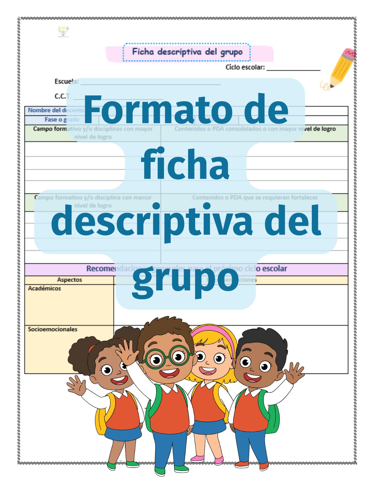 Ficha descriptiva de grupo con ejemplo lleno