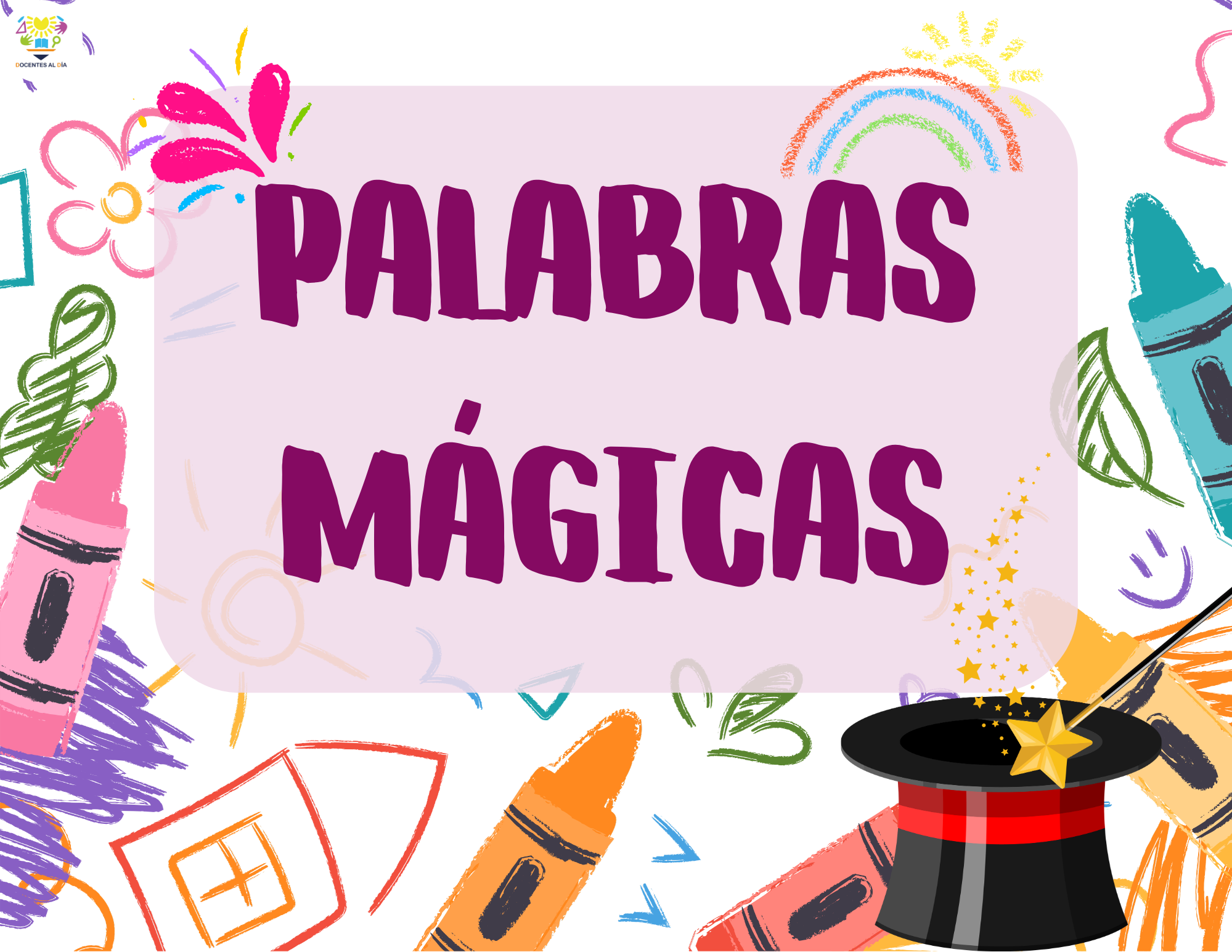 Palabras mágicas: carteles para fomentar buenos modales en el aula