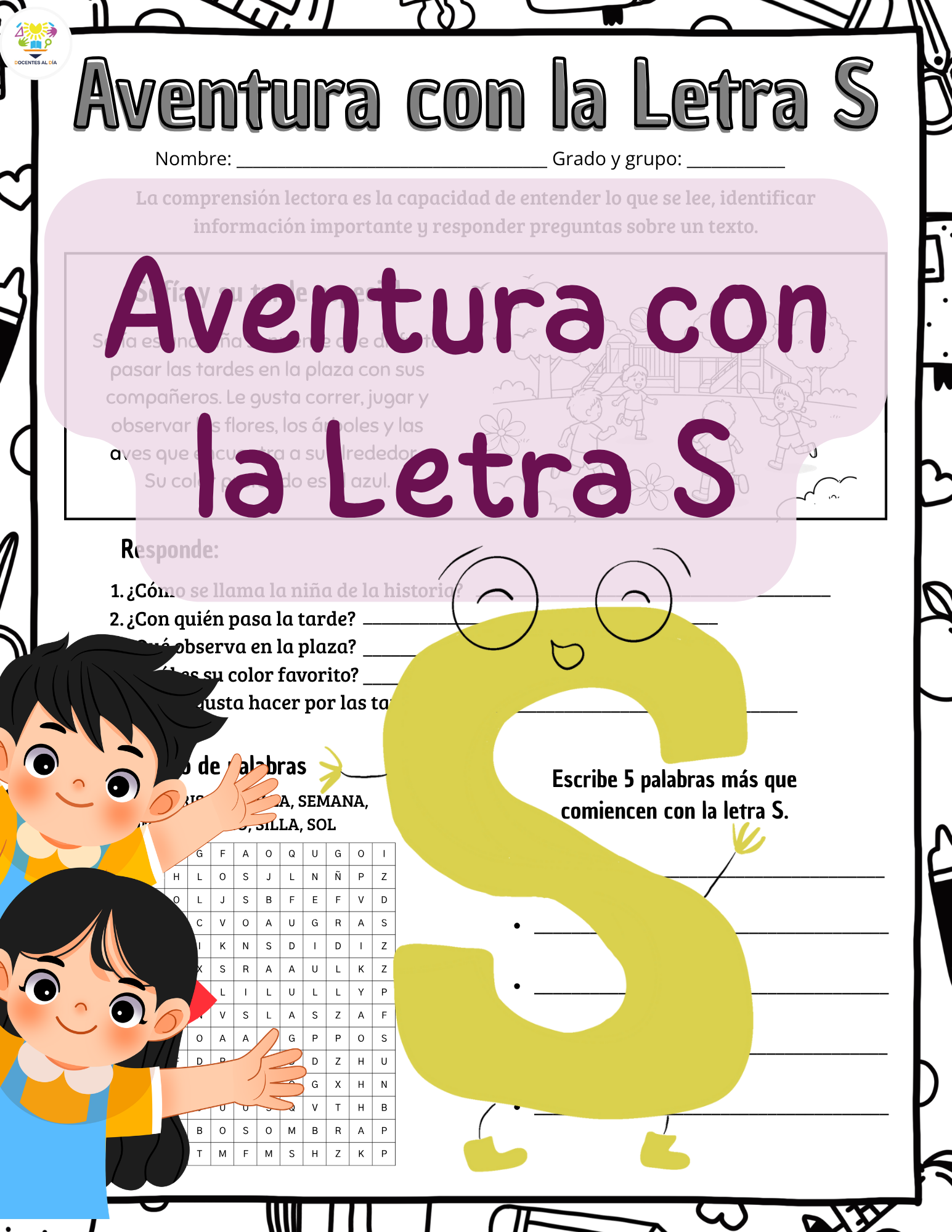 Leo, comprendo y aprendo palabras con S