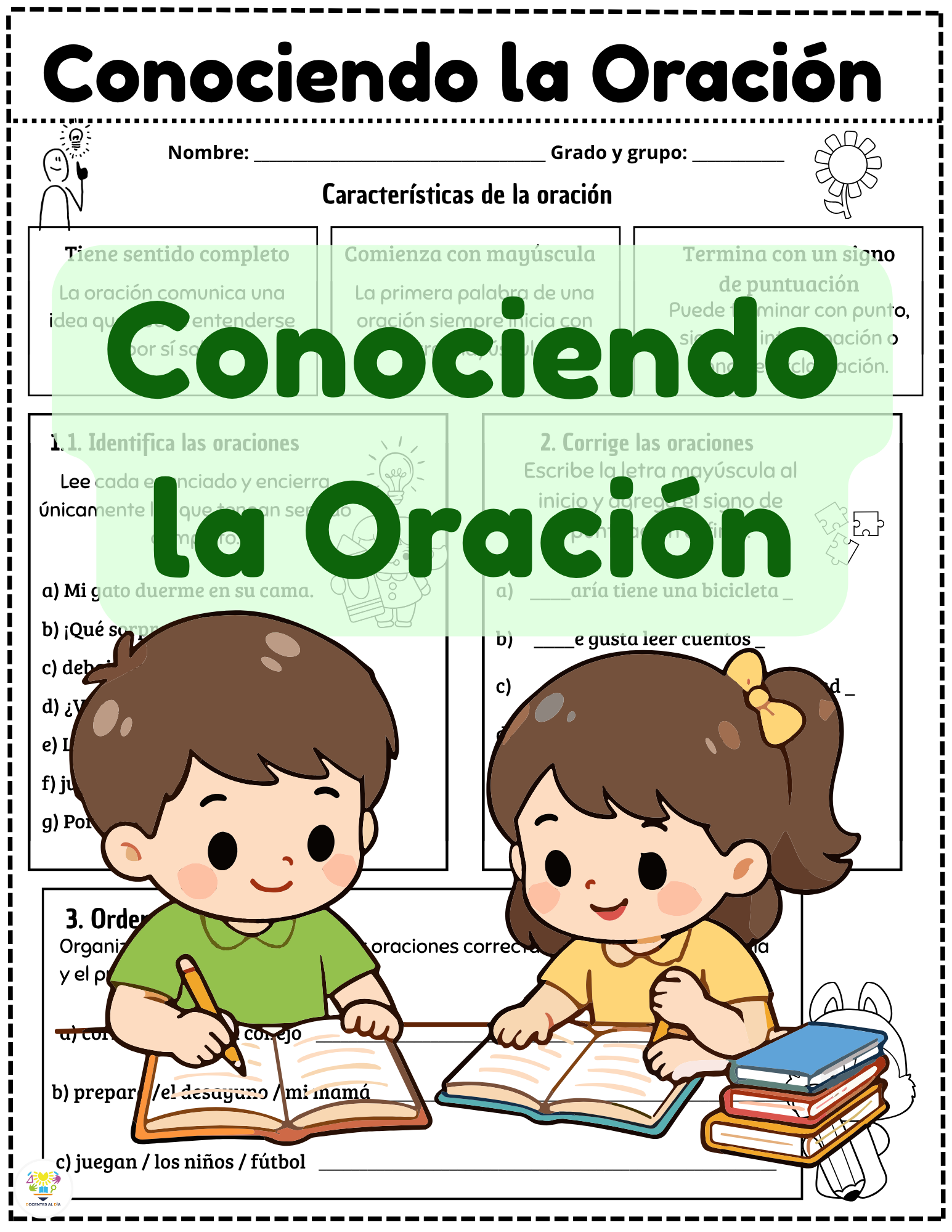 Aprendo a formar oraciones correctas