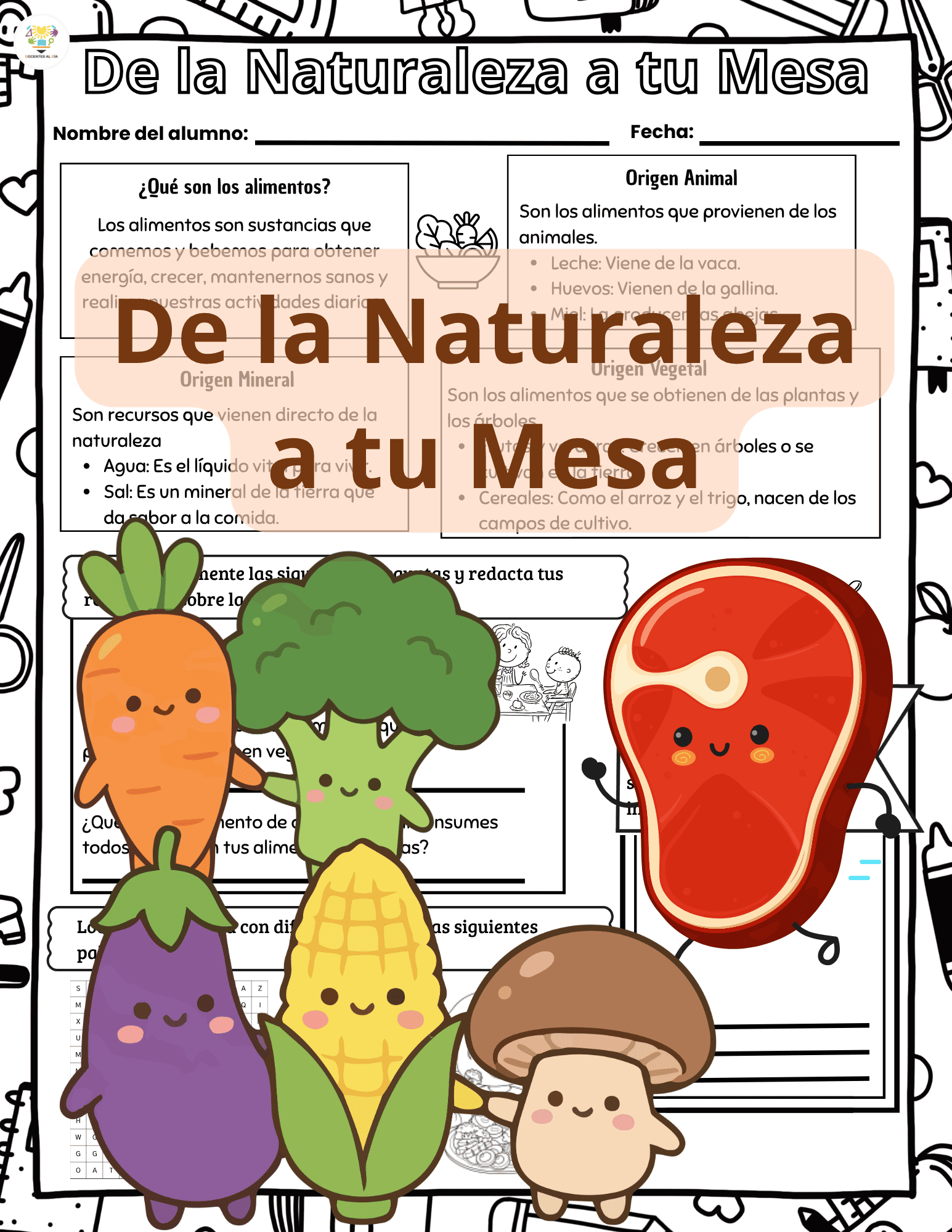 ¿De dónde vienen los alimentos?