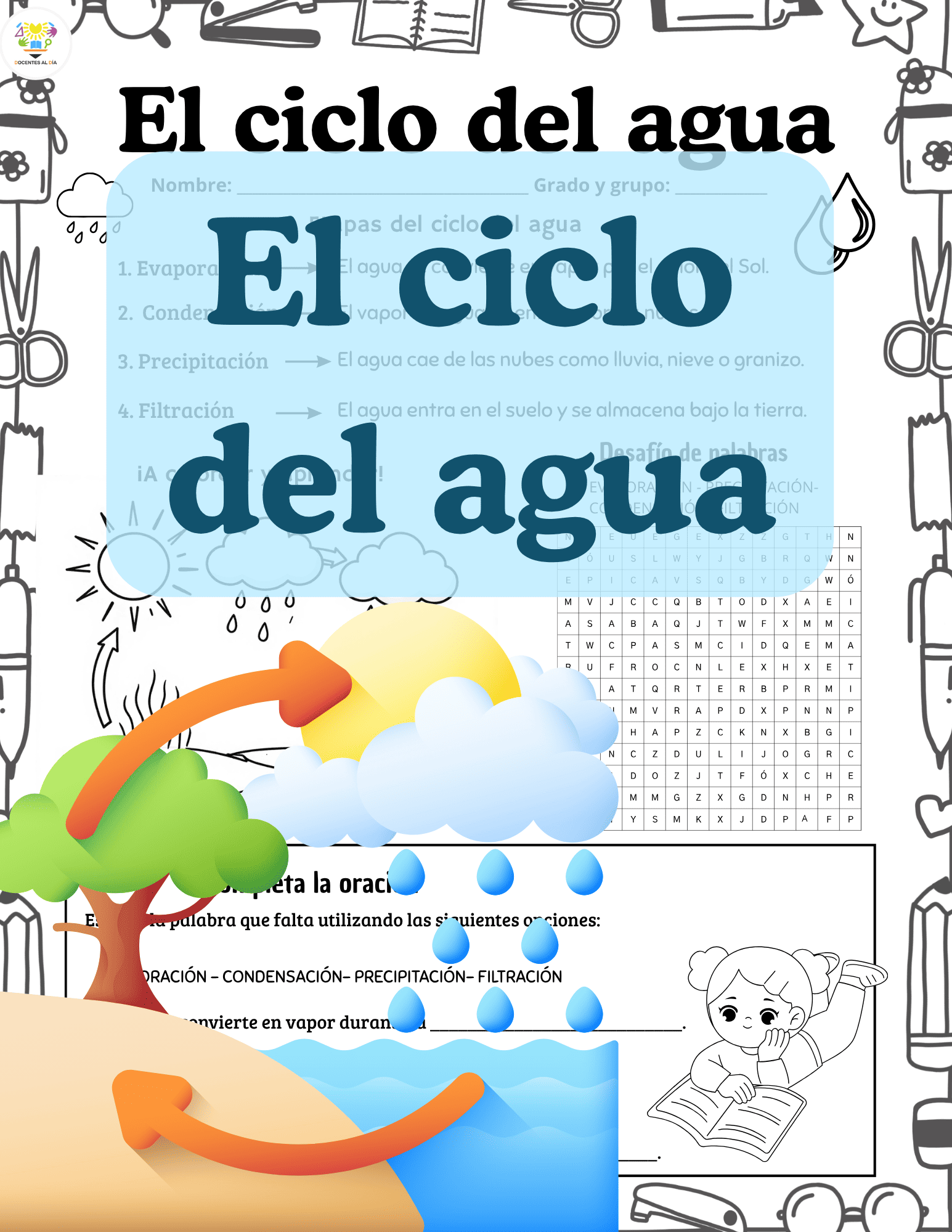 Aprendo las etapas del ciclo del agua