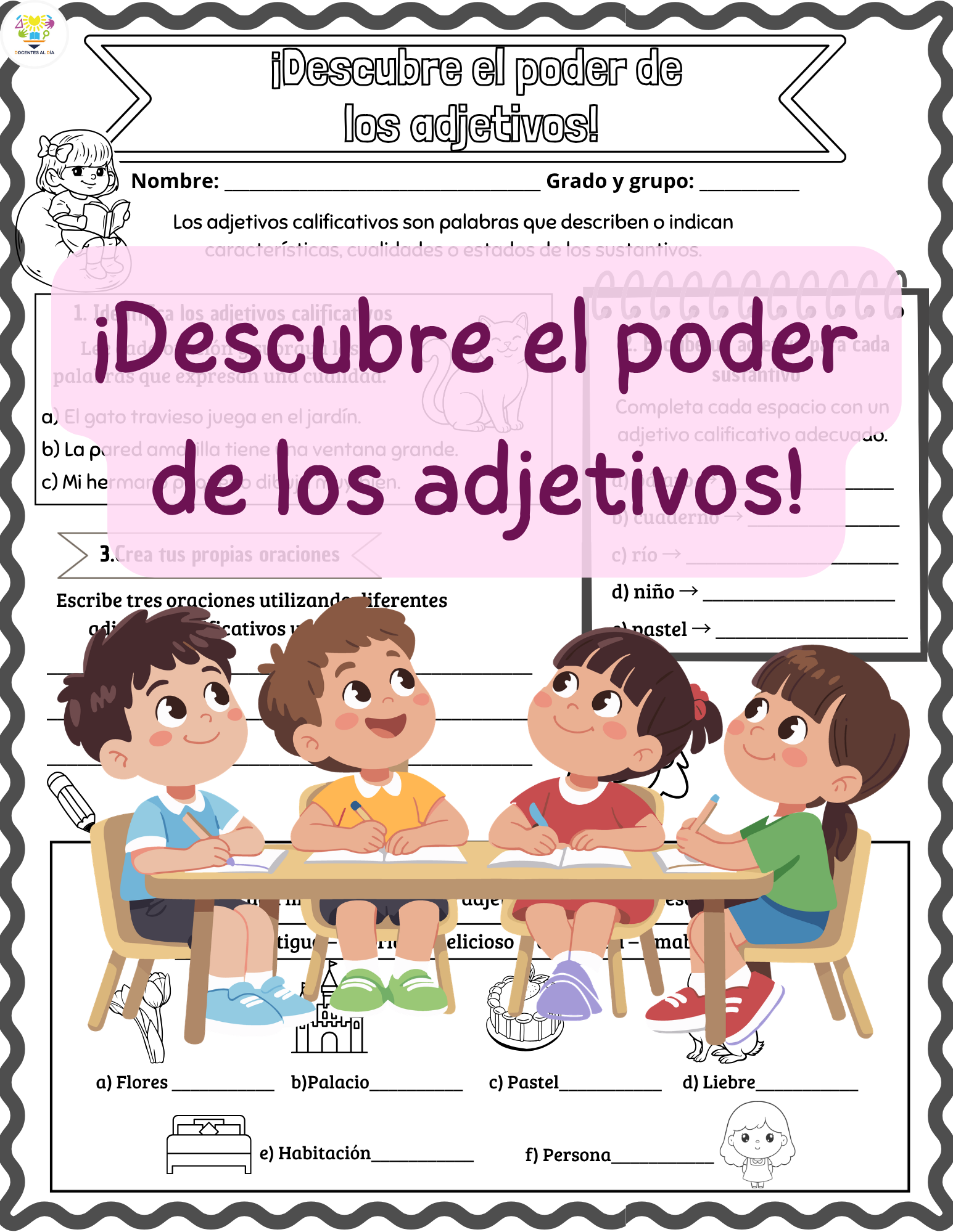 Aprendo y practico los adjetivos calificativos