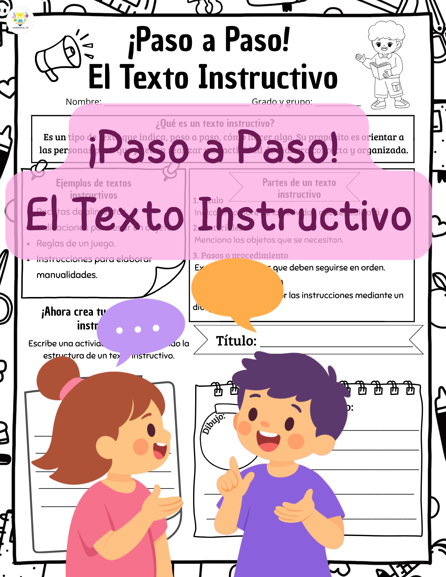 ¡Paso a paso! El texto instructivo