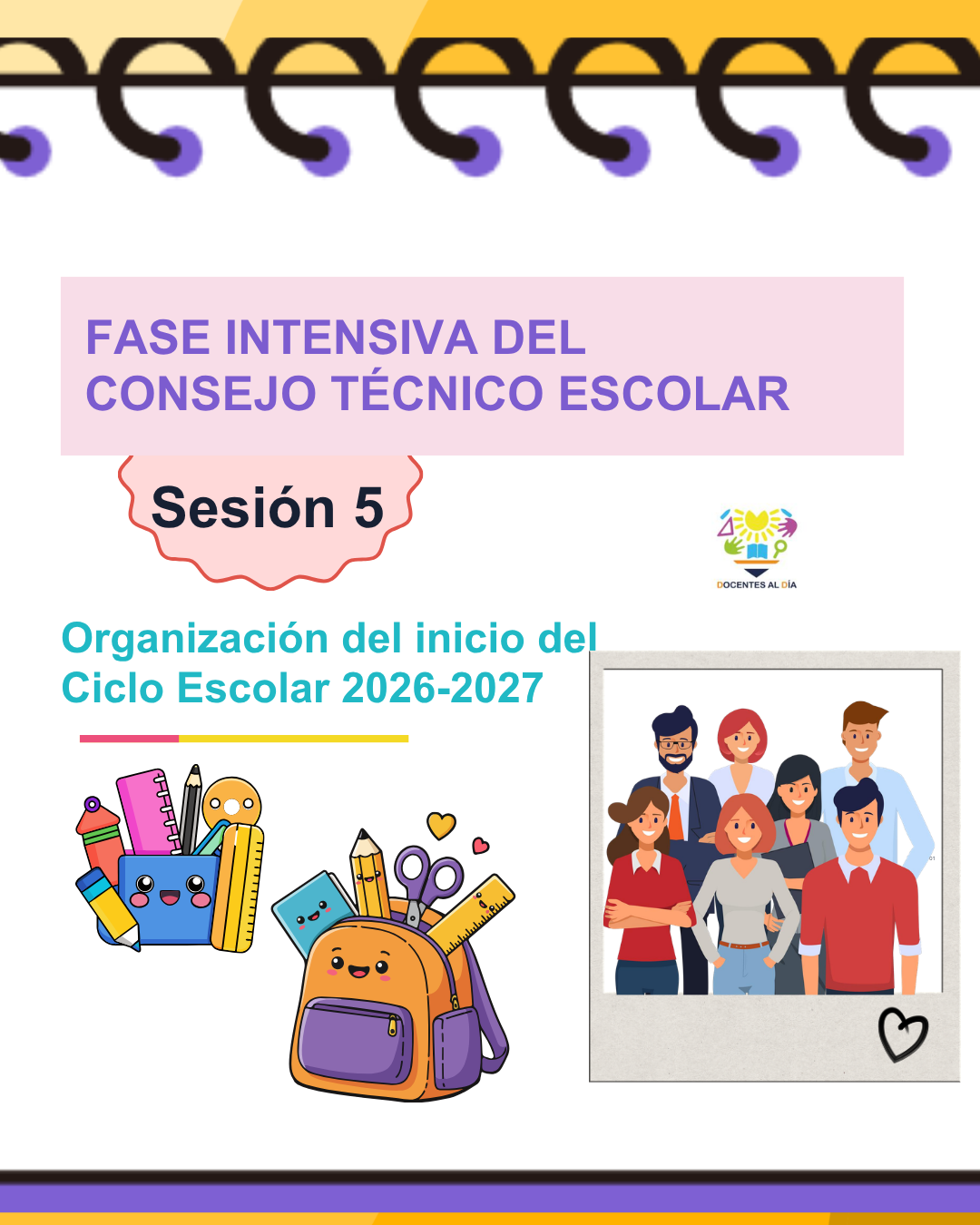 CTE Fase Intensiva agosto 2026: Presentación Sesión 5 – Organización del inicio del Ciclo Escolar