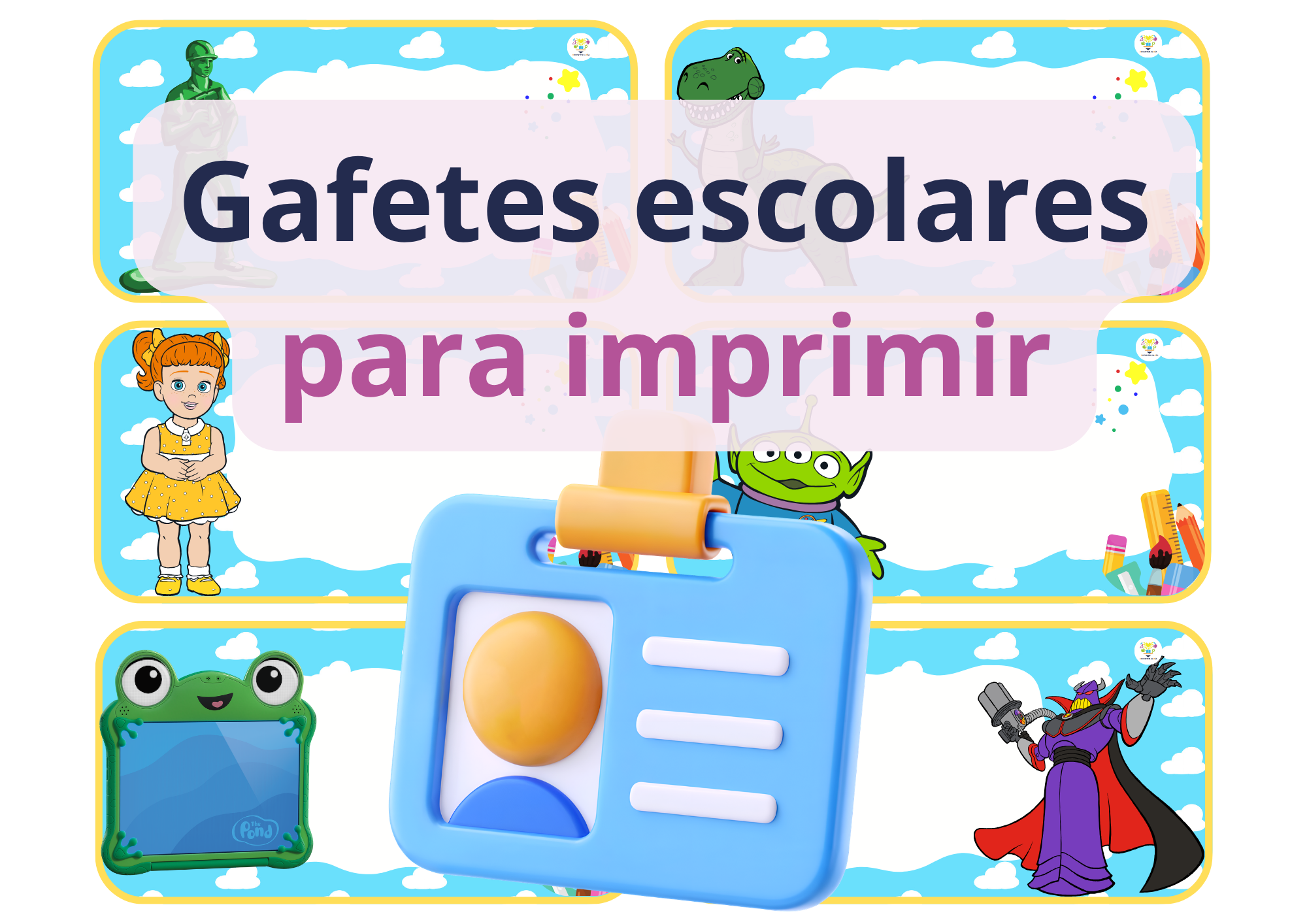 Gafetes escolares para imprimir