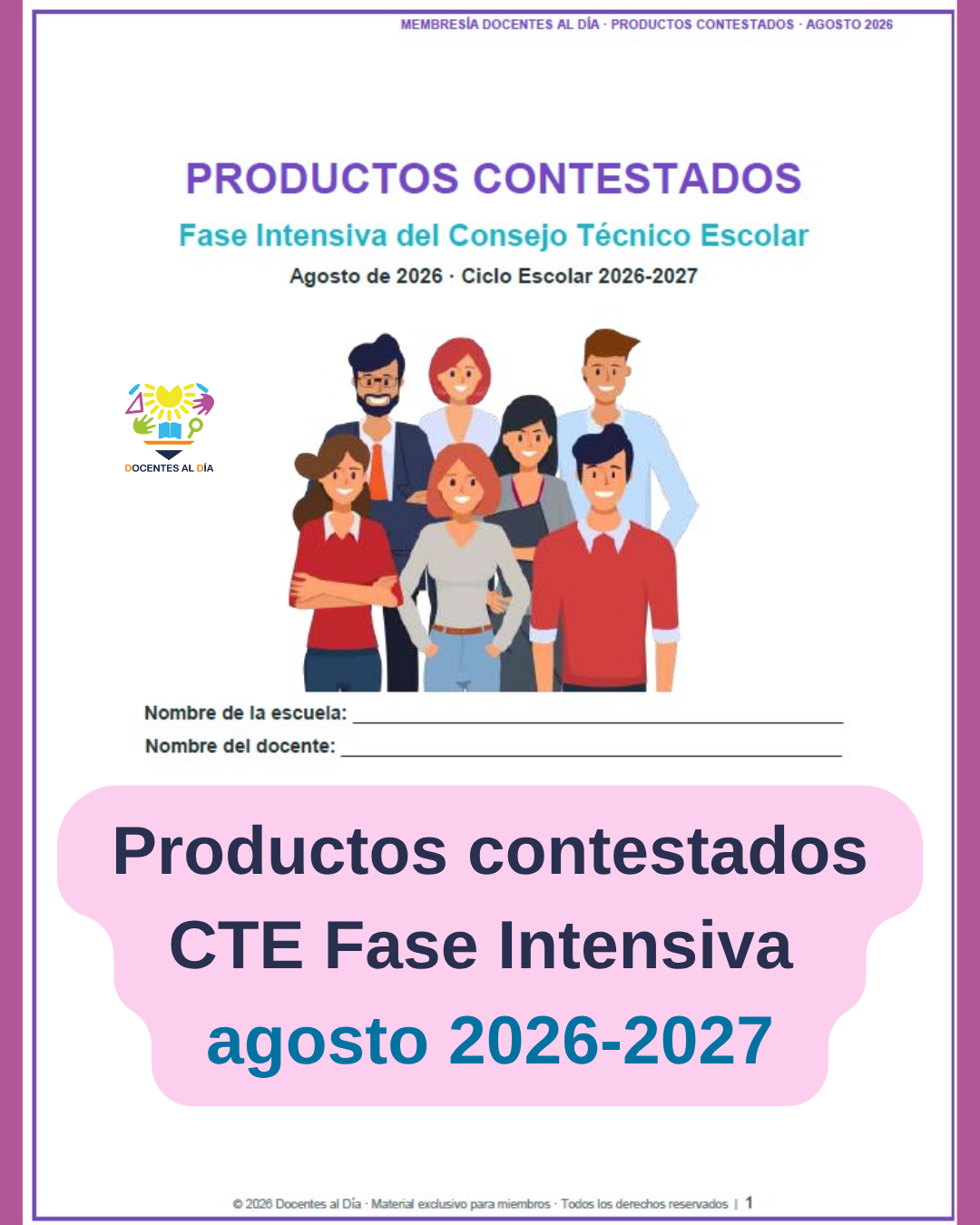 Productos contestados CTE Fase Intensiva agosto 2026-2027
