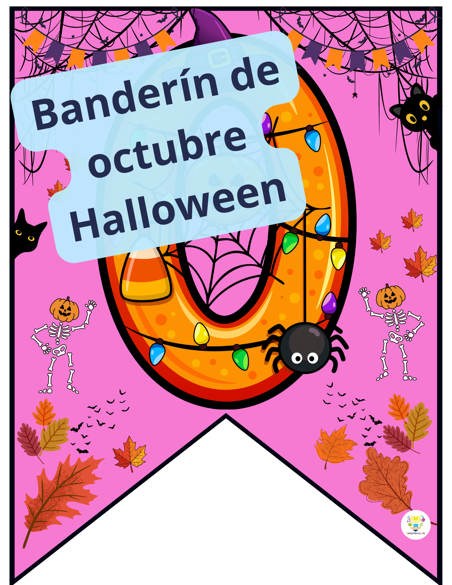 Banderín de octubre Halloween