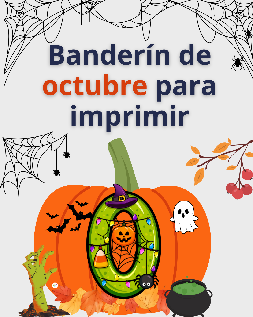 Banderín de octubre para imprimir