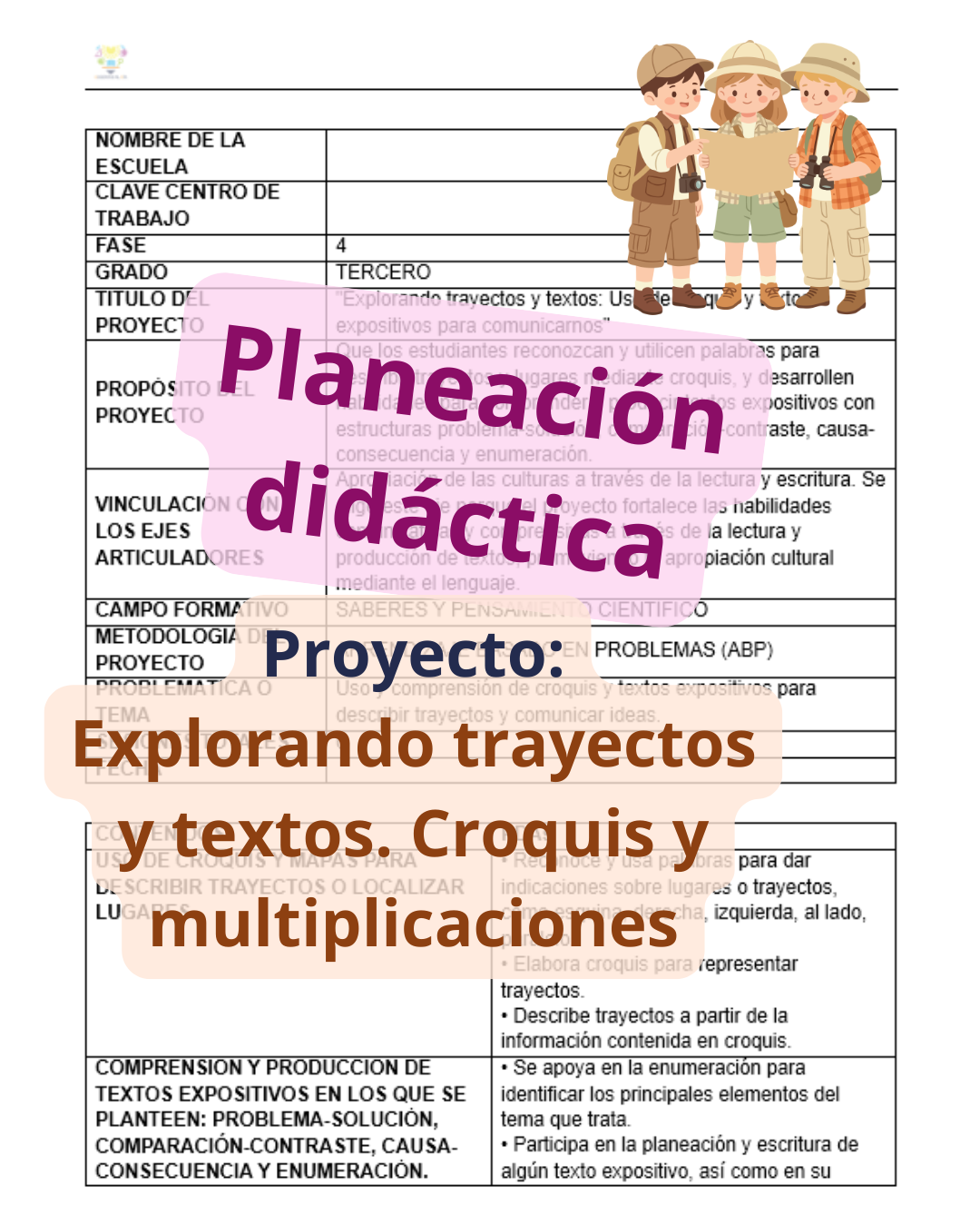 Explorando trayectos y textos. Croquis y multiplicaciones