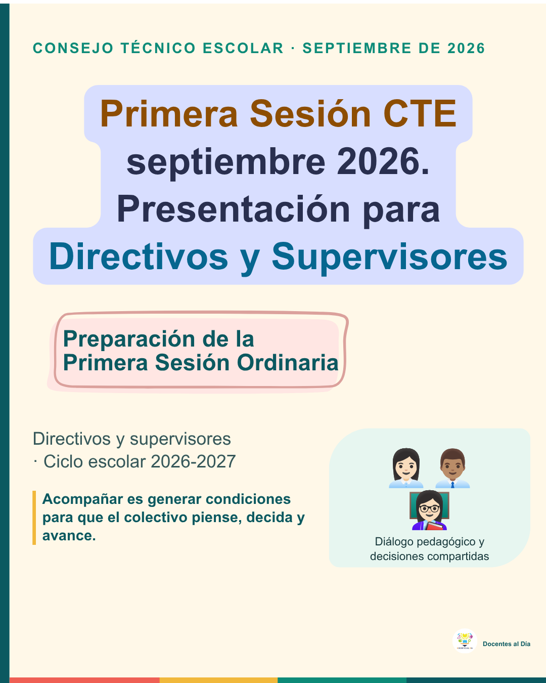 Primera Sesión CTE septiembre 2026. Presentación para Directivos y Supervisores