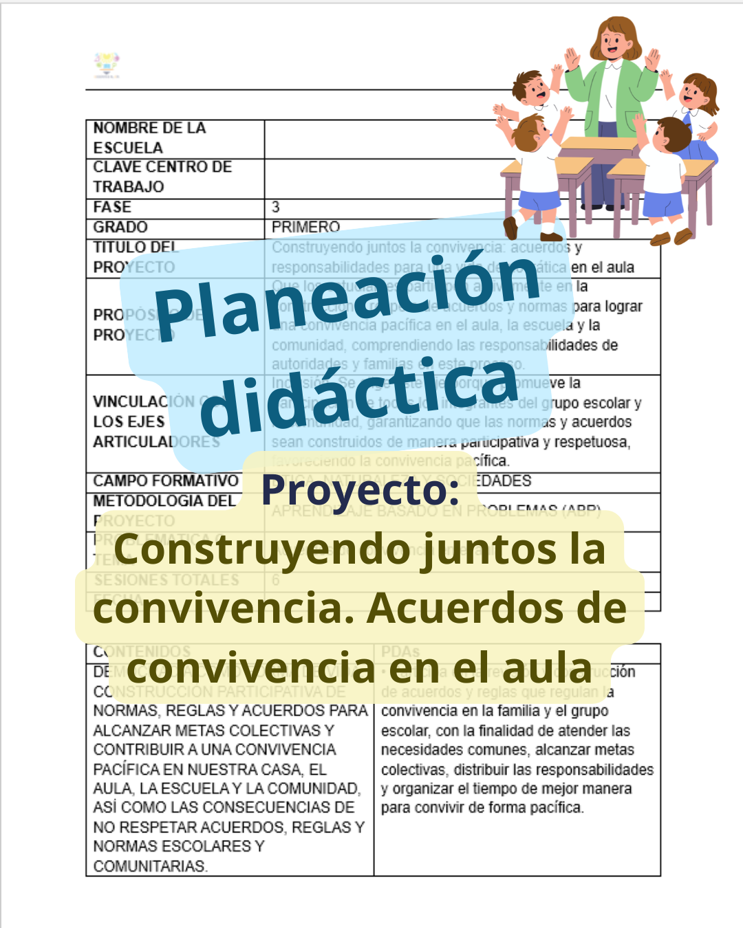Construyendo juntos la convivencia. Acuerdos de convivencia en el aula