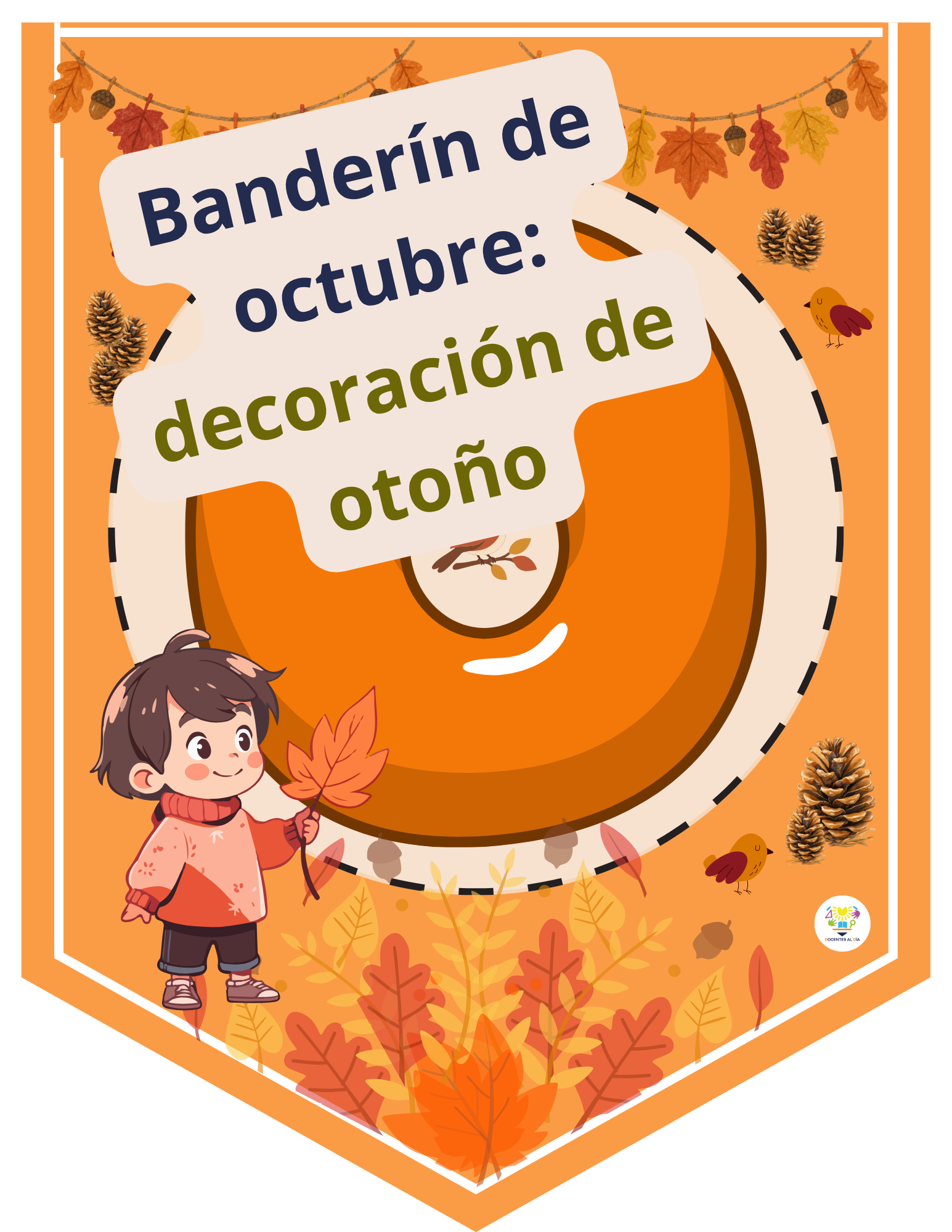 Banderín de octubre: decoración de otoño