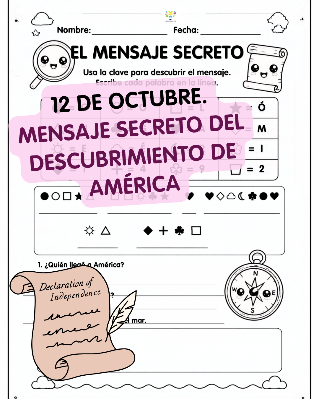 12 de octubre. Mensaje secreto del Descubrimiento de América