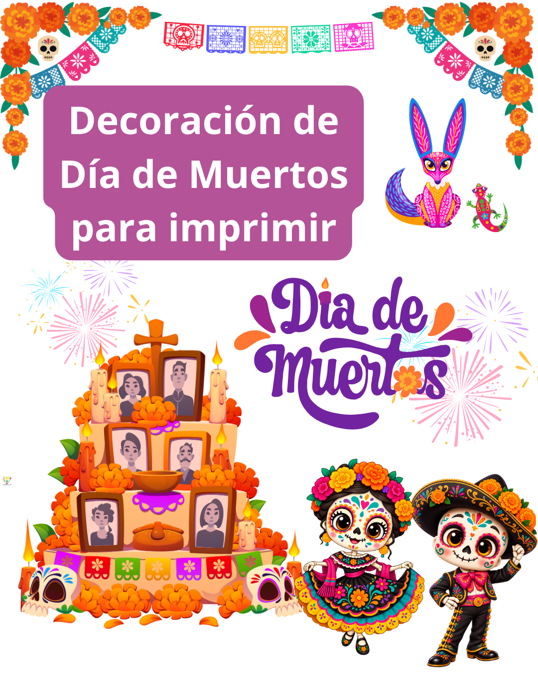 Decoracion de Dia de Muertos para imprimir 1