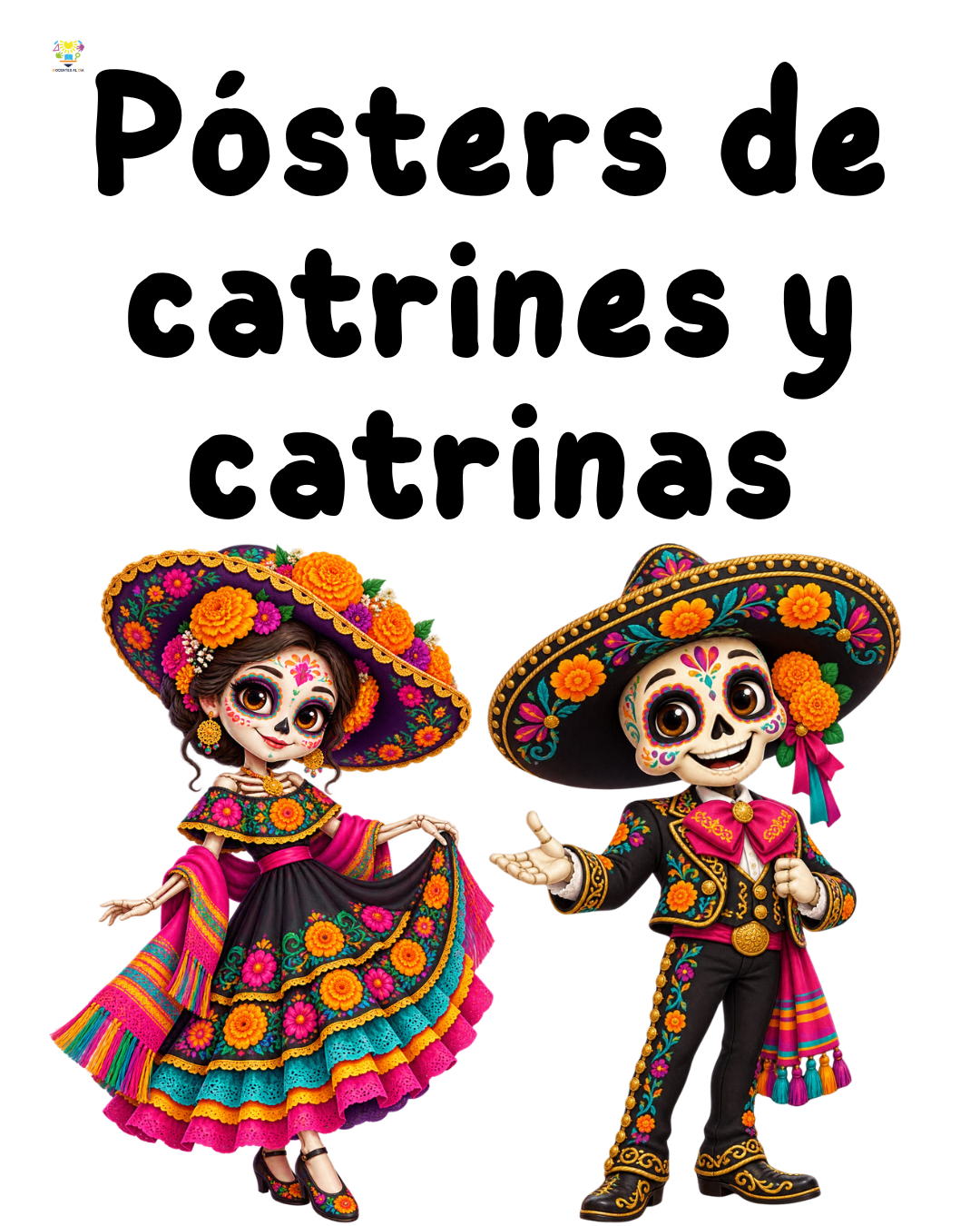 Pósters de catrines y catrinas para imprimir