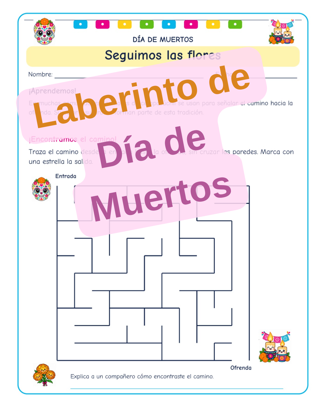 Laberinto de Día de Muertos
