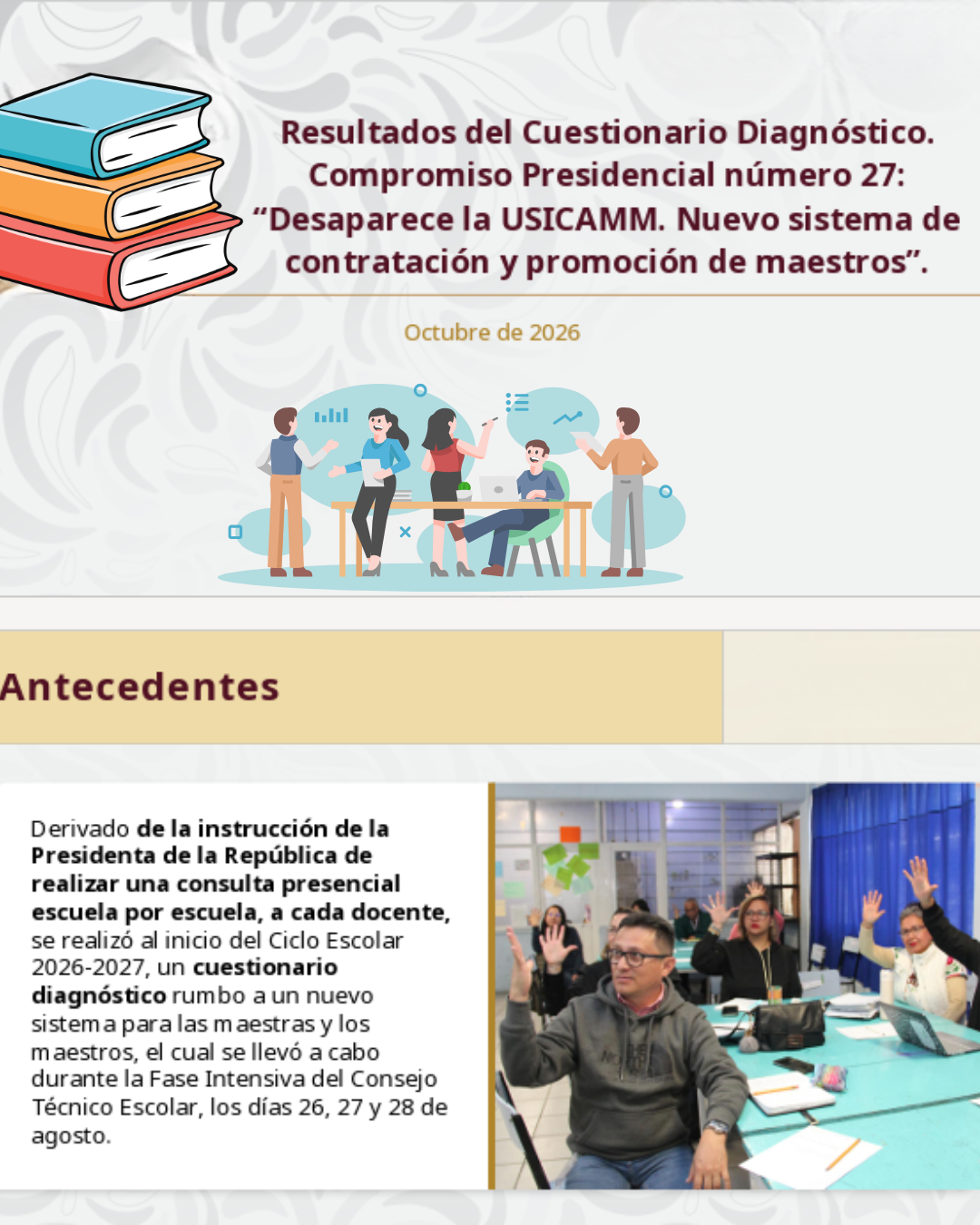 Anexo 1. Resultados del Cuestionario Diagnóstico. Segunda Sesión Ordinaria del CTE 2026